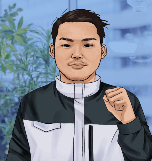 工事部 配管工 M.Yのイラスト